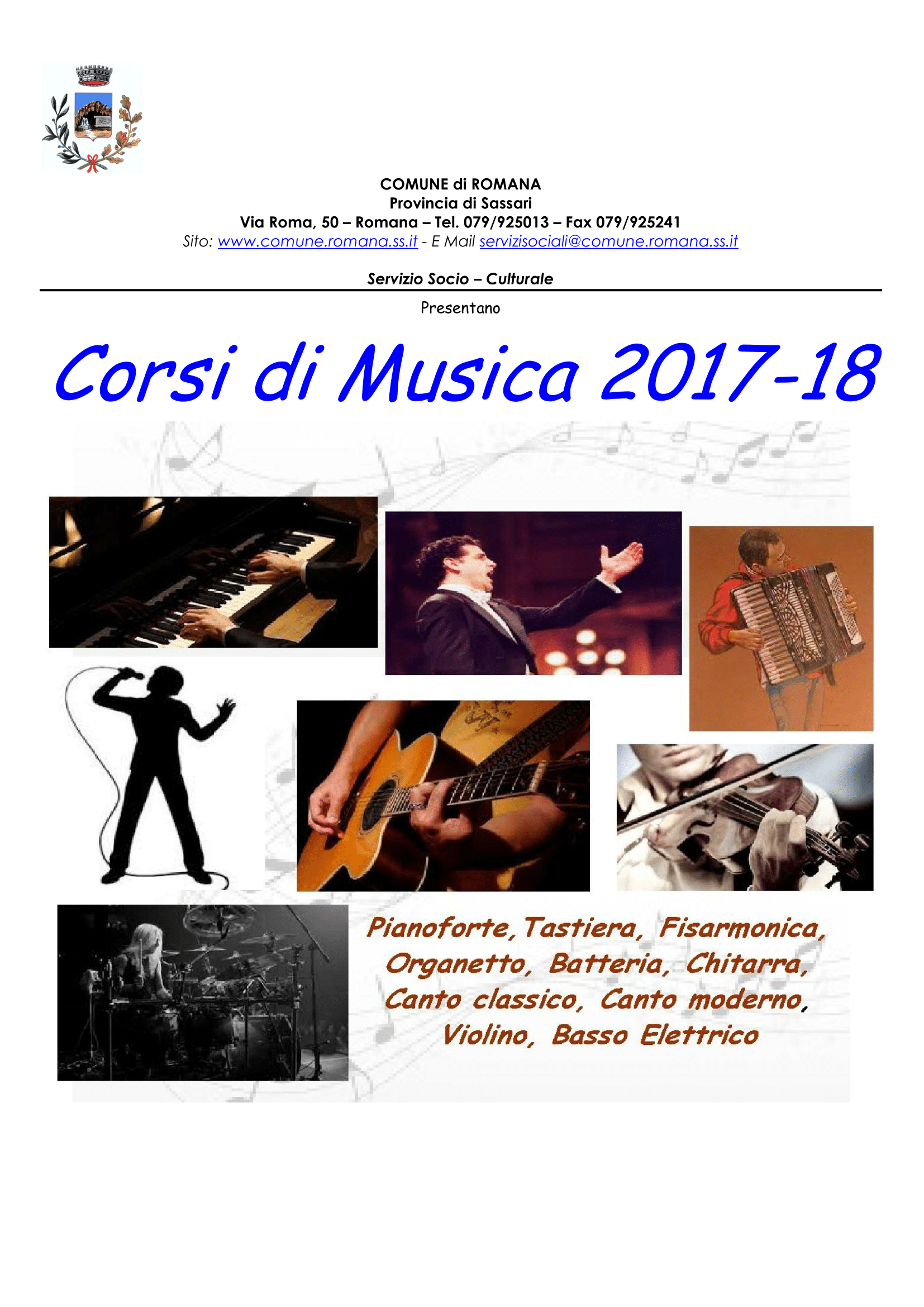 CORSI DI MUSICA 2017
