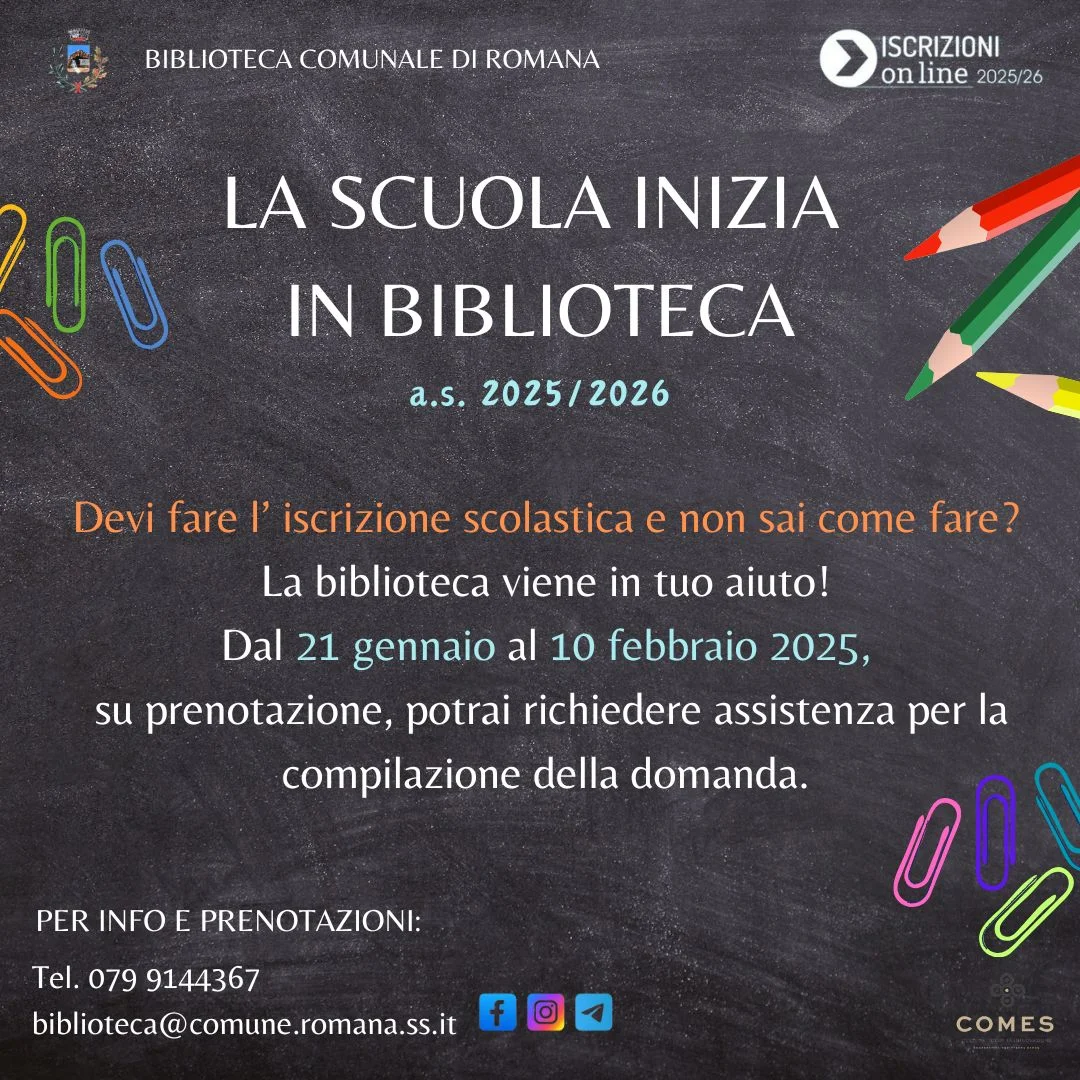 : la scuola inizia in biblioteca iscrizioni online